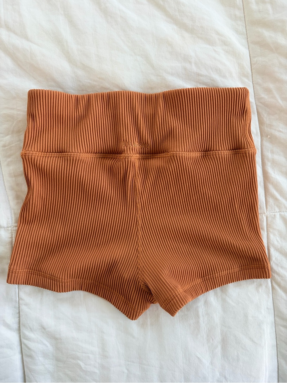 Billabong Ribbed High-Waist Bikini Bottoms - Rust Orange - Picture 2 of 2